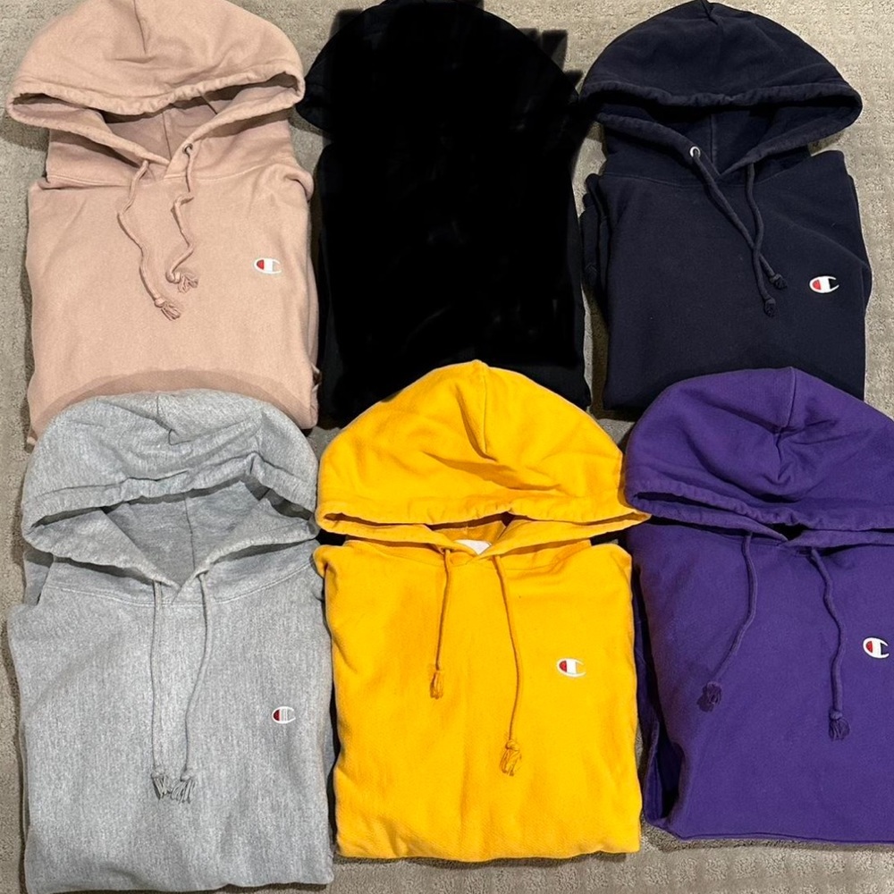 Whole Lot of 5 Champion Reverse Weave Hoodies (2015-2018)